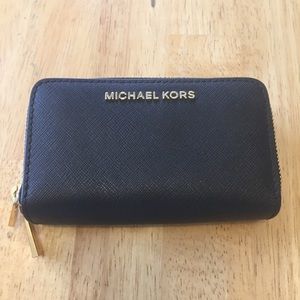 Michael Kors mini card wallet, double-zip